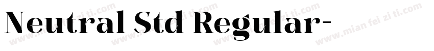 Neutral Std Regular字体转换